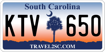 SC license plate KTV650
