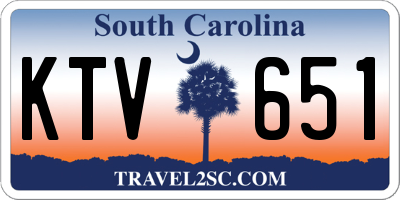SC license plate KTV651