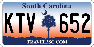 SC license plate KTV652