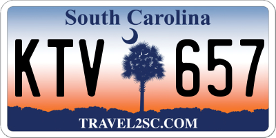 SC license plate KTV657