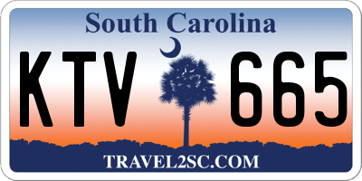 SC license plate KTV665