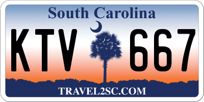 SC license plate KTV667
