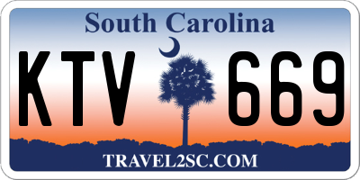 SC license plate KTV669