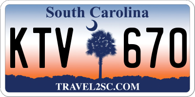 SC license plate KTV670