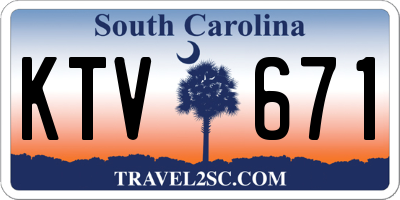 SC license plate KTV671