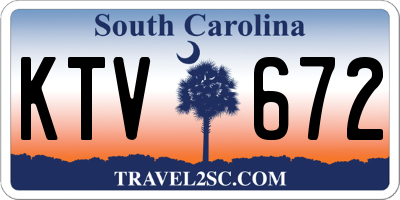 SC license plate KTV672