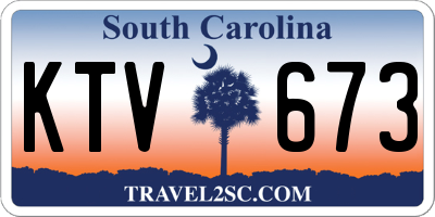 SC license plate KTV673