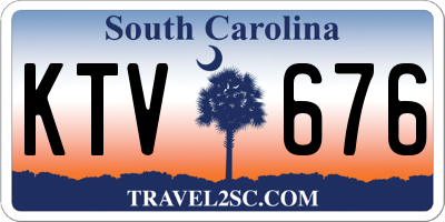 SC license plate KTV676