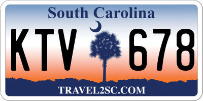 SC license plate KTV678