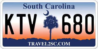 SC license plate KTV680