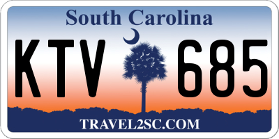 SC license plate KTV685