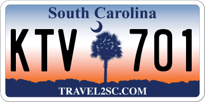 SC license plate KTV701