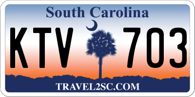 SC license plate KTV703
