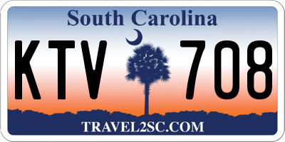 SC license plate KTV708