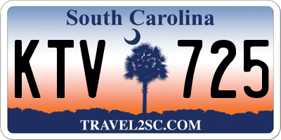 SC license plate KTV725