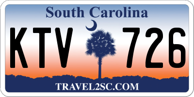 SC license plate KTV726