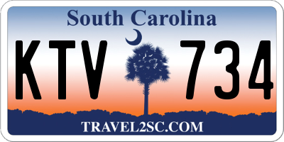 SC license plate KTV734