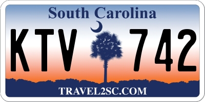 SC license plate KTV742