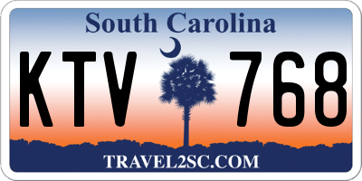 SC license plate KTV768