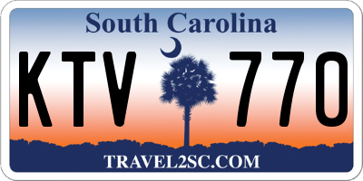 SC license plate KTV770
