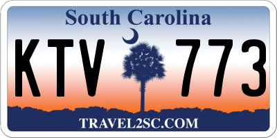 SC license plate KTV773