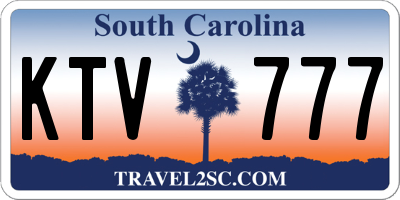 SC license plate KTV777