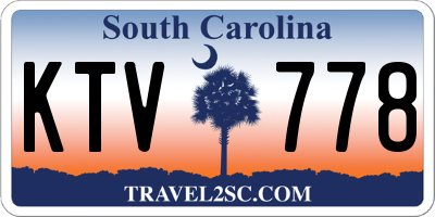 SC license plate KTV778