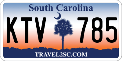 SC license plate KTV785