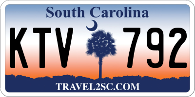 SC license plate KTV792