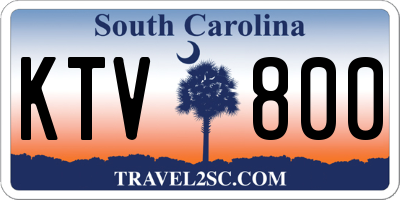 SC license plate KTV800