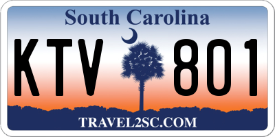 SC license plate KTV801
