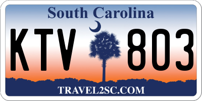 SC license plate KTV803