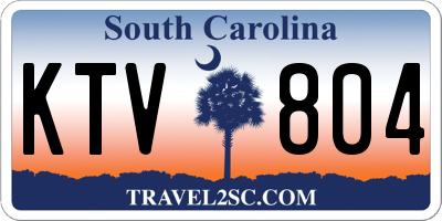 SC license plate KTV804