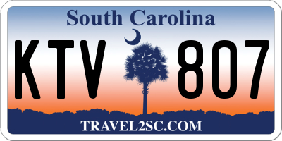 SC license plate KTV807