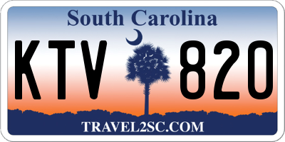 SC license plate KTV820
