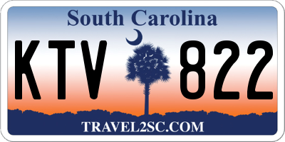 SC license plate KTV822