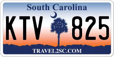 SC license plate KTV825