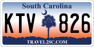 SC license plate KTV826