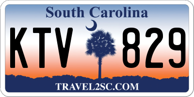 SC license plate KTV829