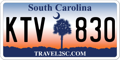 SC license plate KTV830