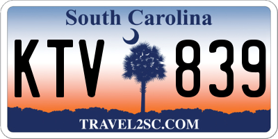 SC license plate KTV839