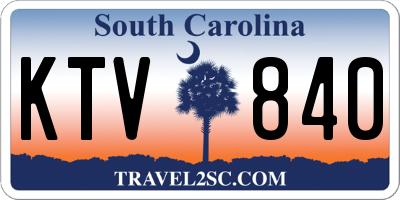 SC license plate KTV840