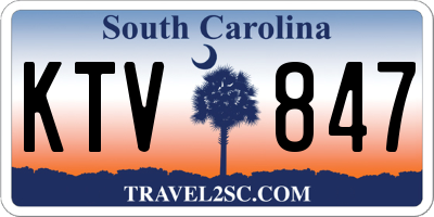 SC license plate KTV847