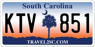 SC license plate KTV851