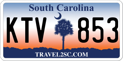 SC license plate KTV853
