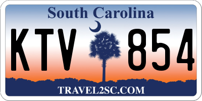 SC license plate KTV854