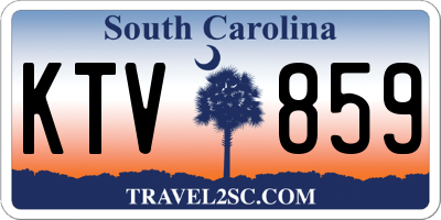 SC license plate KTV859