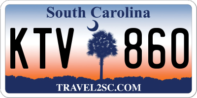 SC license plate KTV860