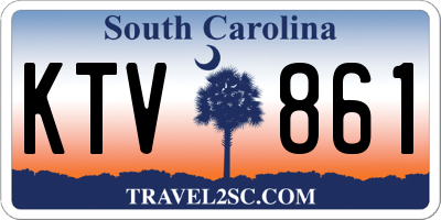 SC license plate KTV861