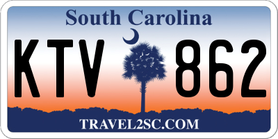 SC license plate KTV862